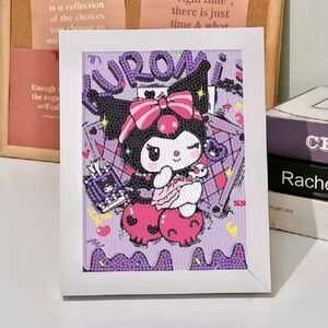 Brand New DIY Kuromi Diamond Beads Art With Frame